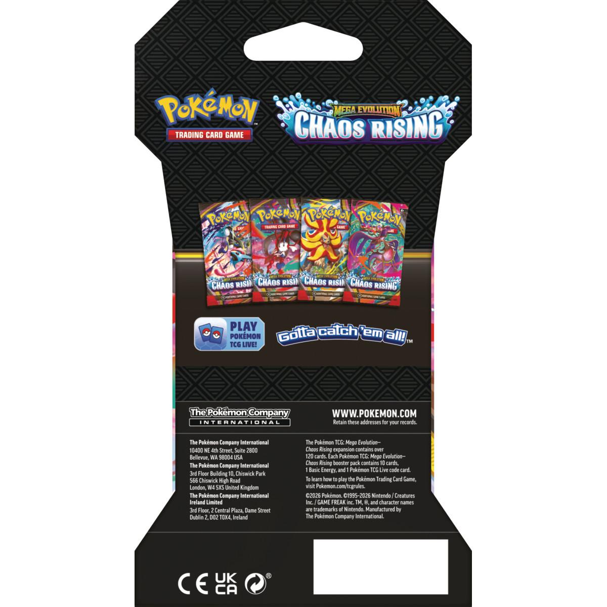 Pokemon TCG Chaos Rising Sleeved Booster 144ct (ME04) | Mad Al